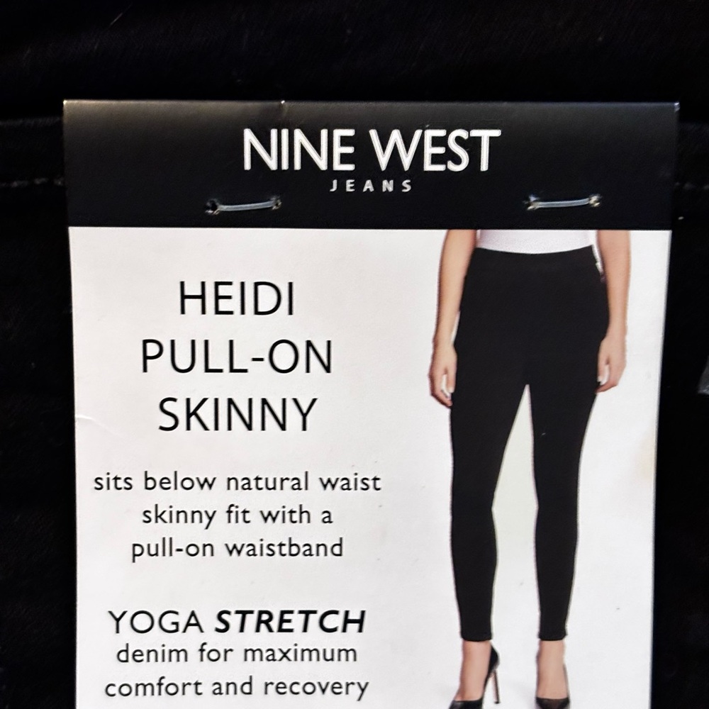 Nine West Black Pull-On Skinny Jeans